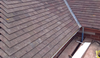 An arial shot of a property roof