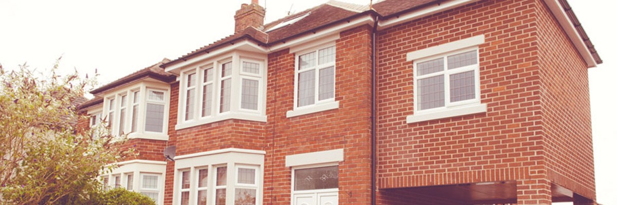 A picture showing the front outside view of a new home extension in Poulton-le-Fylde