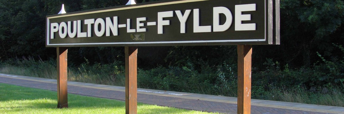 A picture of the Poulton Le Fylde railway sign